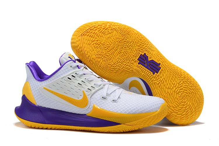 Nike Kyrie 2 Low White Yellow Purple Shoes